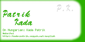 patrik kada business card